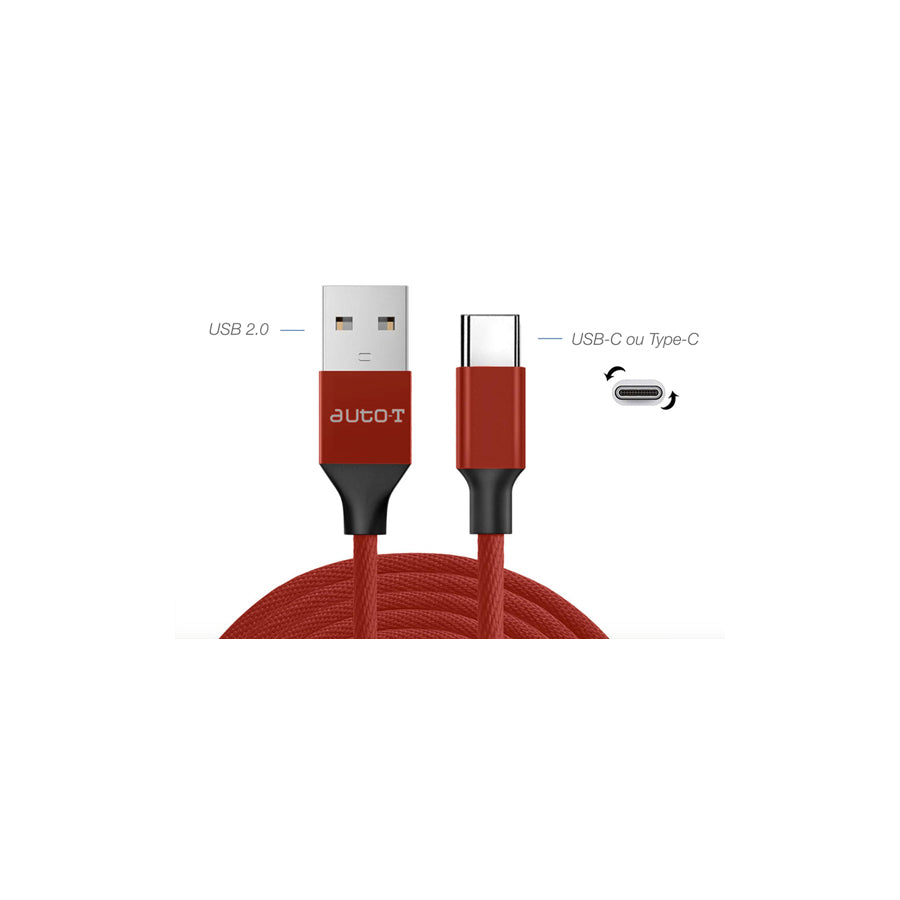 AUTO-T 540347 USB charge cable Red, Blister Pack
