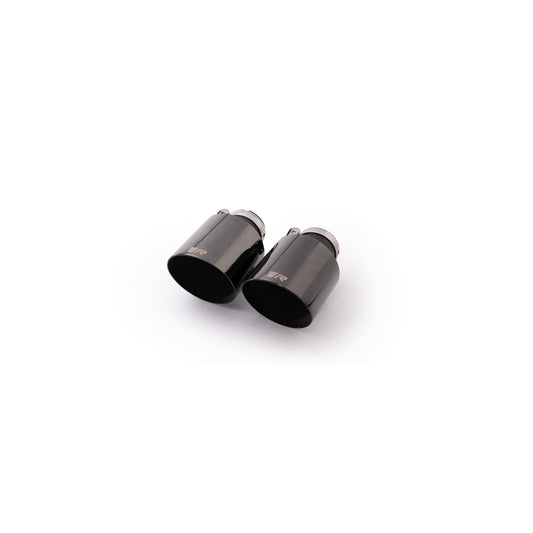 Remus 102mm Angled Straight Cut Glossy Black Tailpipes Pair