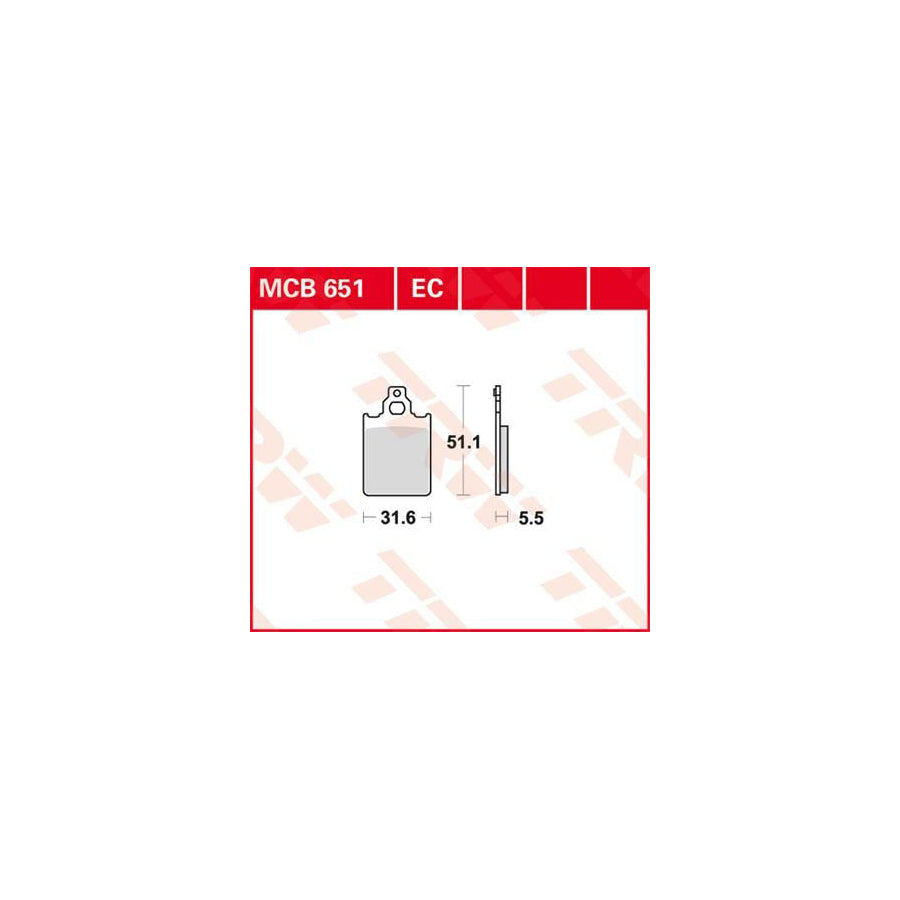 TRW Organic Low Budget Mcb651Ec Brake Pad Set