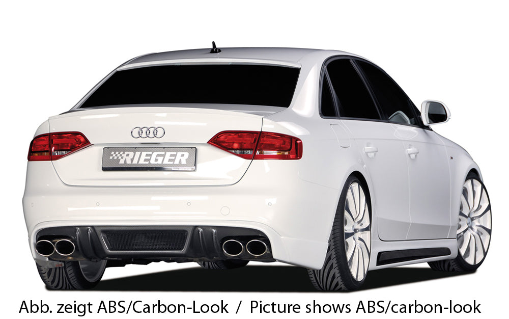Rieger 00055512 Audi B8 B81 Rear Diffuser for Twin Tailpipe Left & Right (A4 & S4)