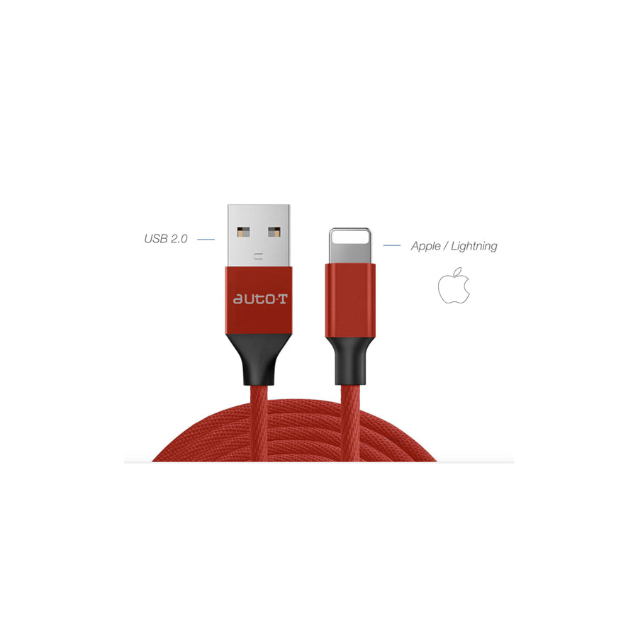 AUTO-T 540346 USB charge cable Red, Blister Pack