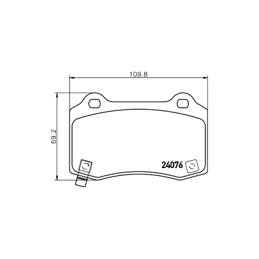 Hella 8DB 355 014 211 Brake Pad Set With Acoustic Wear Warning