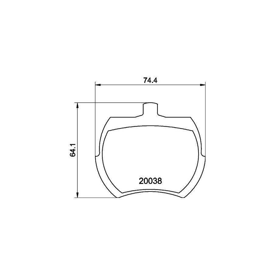 Hella 8DB 355 007 081 Brake Pad Set Not Prepared For Wear Indicator