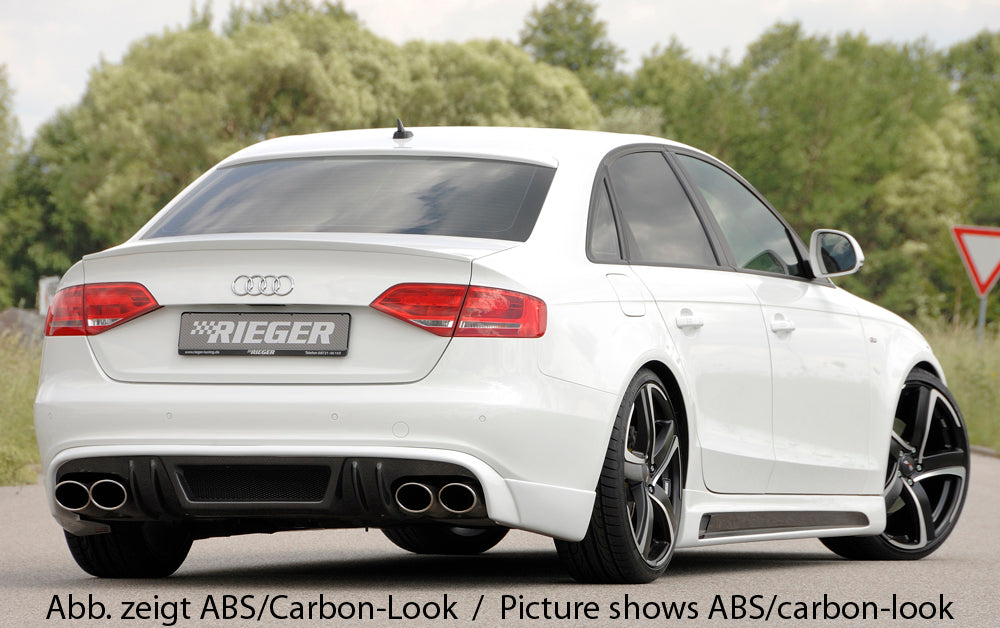Rieger 00055512 Audi B8 B81 Rear Diffuser for Twin Tailpipe Left & Right (A4 & S4)