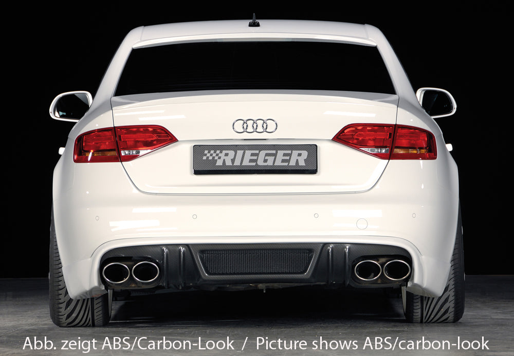 Rieger 00055512 Audi B8 B81 Rear Diffuser for Twin Tailpipe Left & Right (A4 & S4)