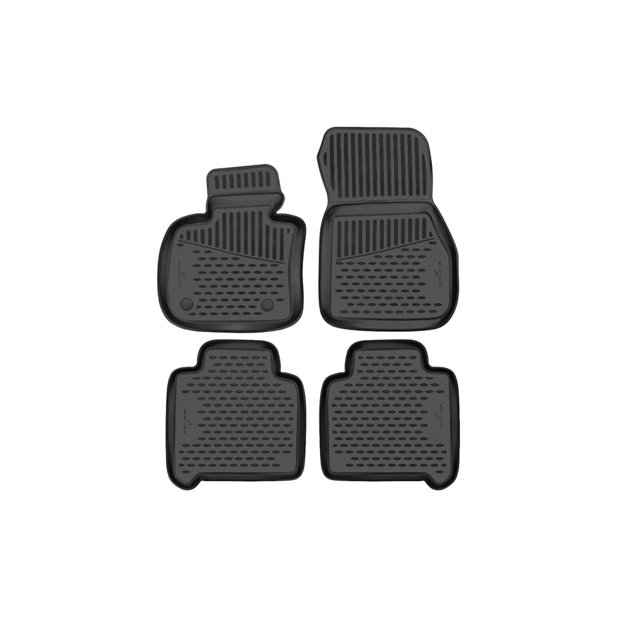WALSER Tailored, XTR 75237 Floor mat set Elastomer, Front and Rear, Black