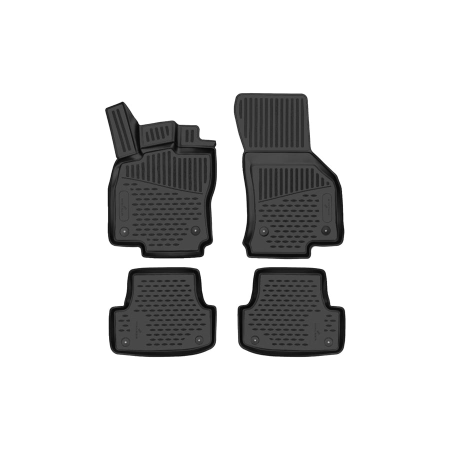 WALSER Tailored, XTR 75194 Floor mat set Elastomer, Front and Rear, Black