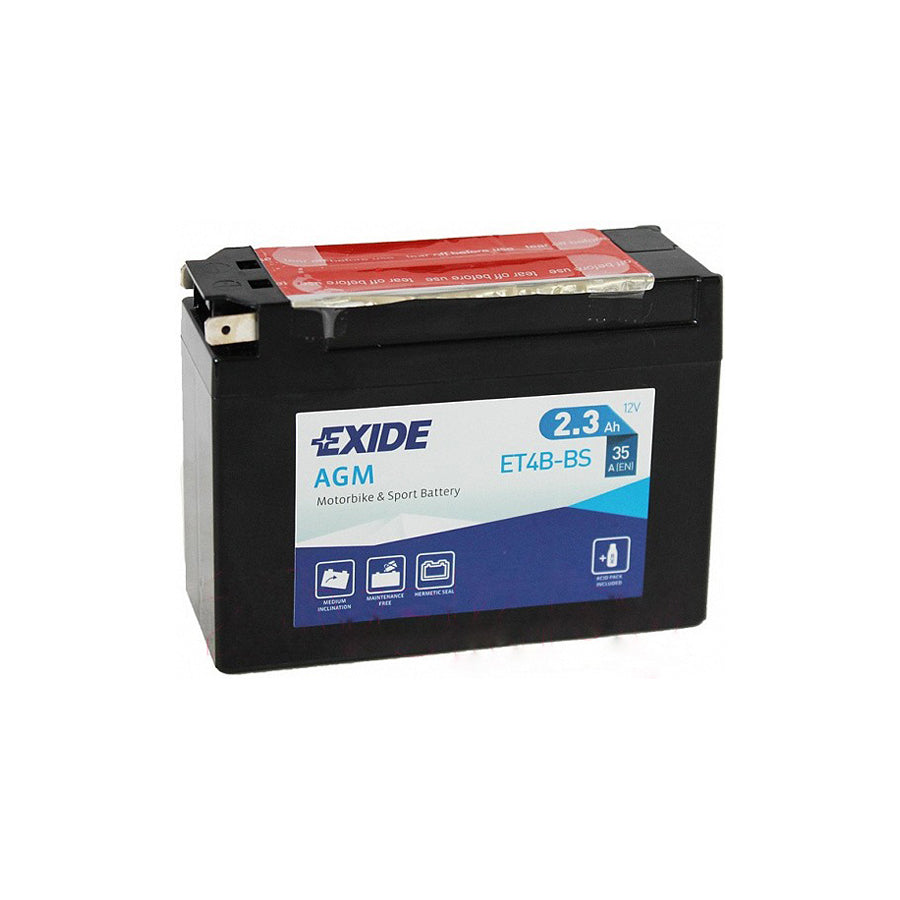 Exide ET4BBS Motorcycle Battery 12V 2.3AH 35A | Duco Car Parts UK Car Parts