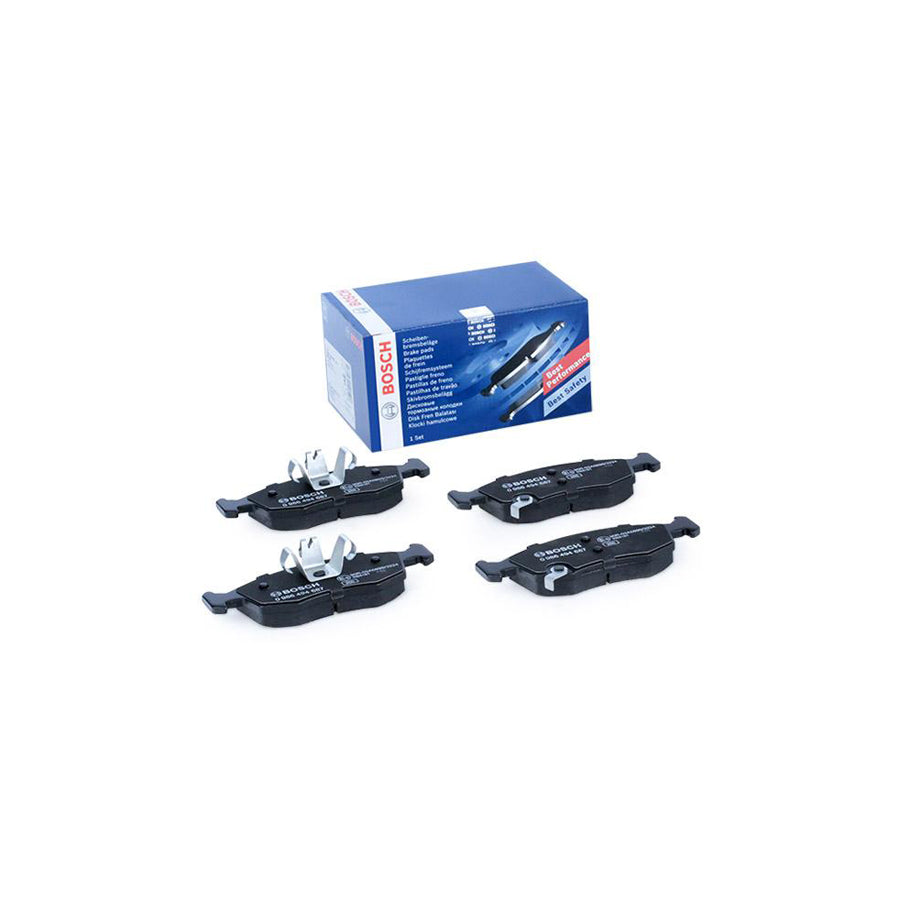 Bosch 0986494687 Brake Pad Set With Acoustic Wear Warning With Anti Squeak Plate With Piston Clip BP1682