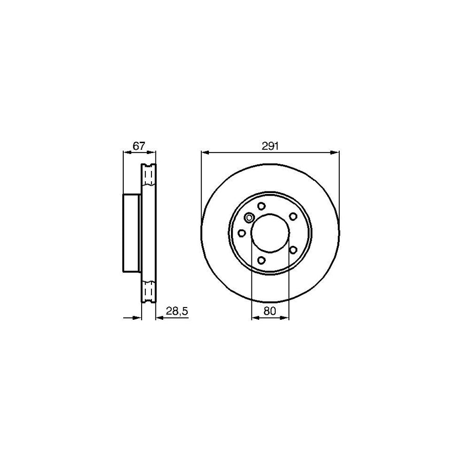 BOSCH 0 986 478 691 Brake Disc Internally Vented Vented Oiled