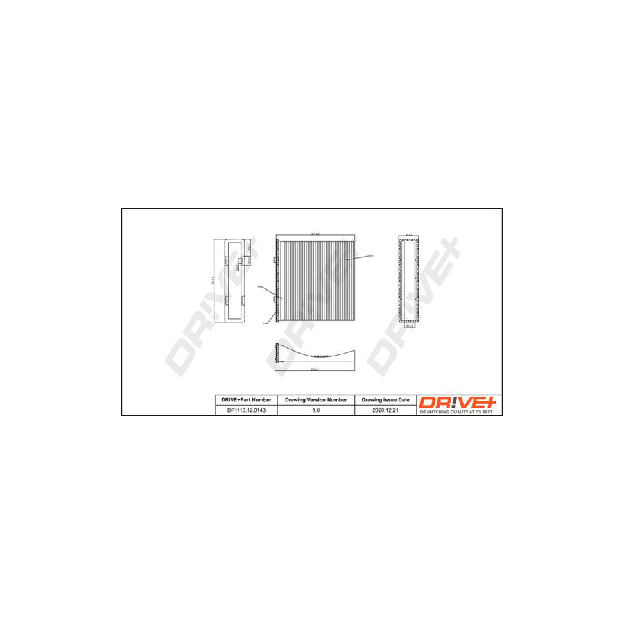 Dr!Ve+ Dp1110.12.0143 Pollen Filter | Duco Car Parts UK Car Parts