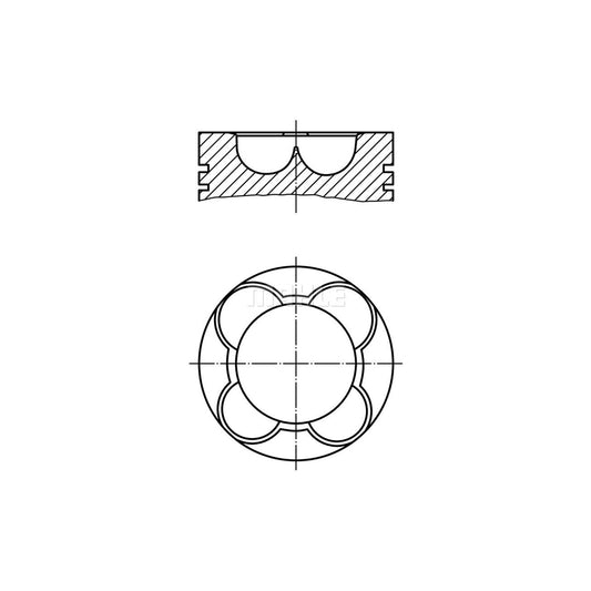 MAHLE ORIGINAL 081 PI 00108 002 Piston for BMW 3 Series 84,5 mm, with cooling duct, with piston ring carrier