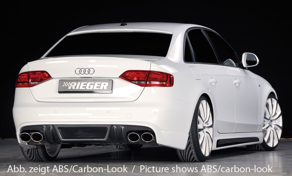 Rieger 00055512 Audi B8 B81 Rear Diffuser for Twin Tailpipe Left & Right (A4 & S4)