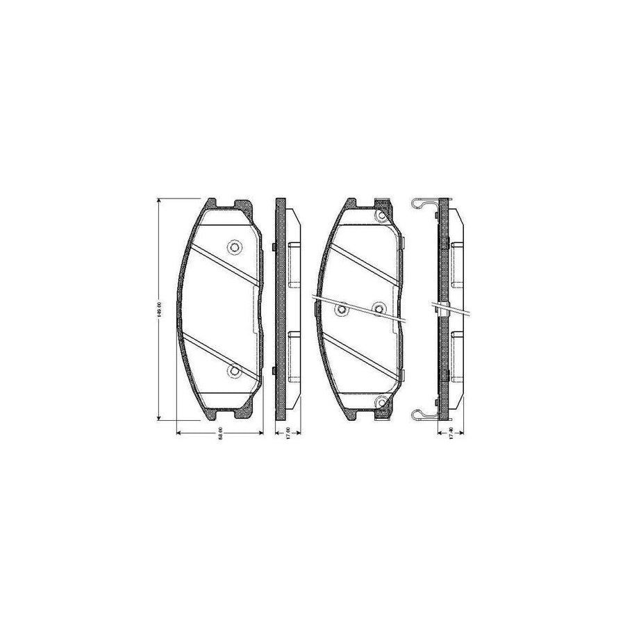 Bosch 0986Tb2379 Brake Pad Set Excl Wear Warning Contact With Accessories