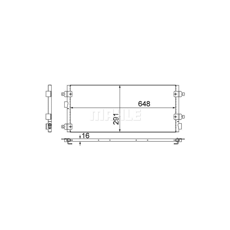 MAHLE ORIGINAL AC 518 000S Air conditioning condenser for LANCIA Thesis (841) without dryer