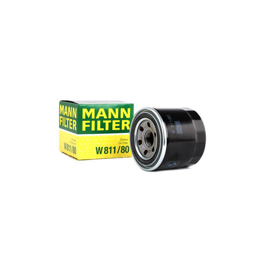 MANN-FILTER W 811/80 Oil Filter Spin-on Filter, with one anti-return valve