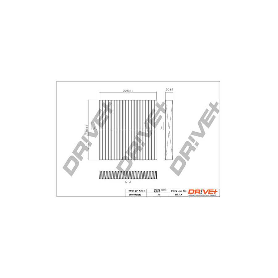 Dr!Ve+ Dp1110.12.0083 Pollen Filter | Duco Car Parts UK Car Parts