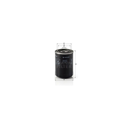 MANN-FILTER W 818/81 Oil Filter Spin-on Filter, with one anti-return valve