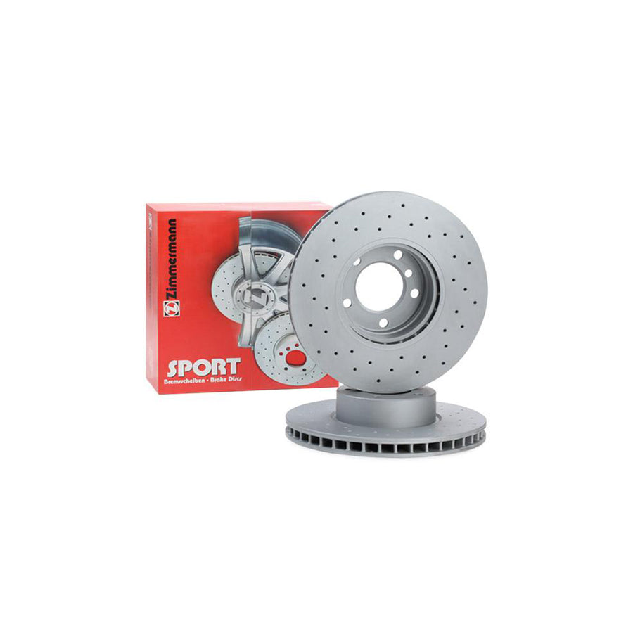 ZIMmERMANN SPORT COAT Z 150 1296 52 Brake Disc for BMW 5 Series Internally Vented Perforated Coated High carbon