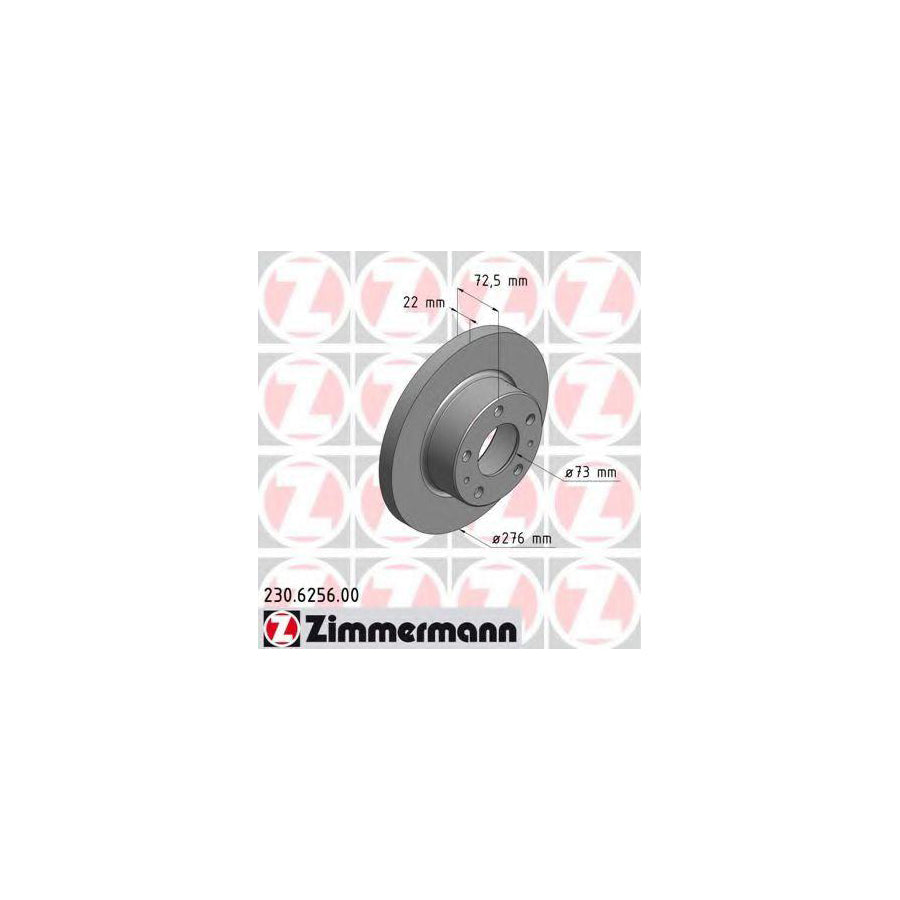 ZIMmERMANN 230 6256 00 Brake Disc for IVECO Daily Solid
