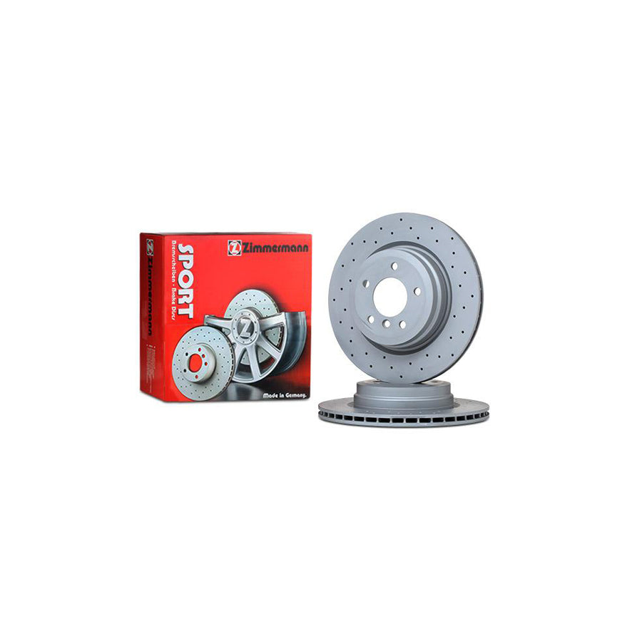 ZIMmERMANN SPORT COAT Z 150 3430 52 Brake Disc Internally Vented Perforated Coated High carbon