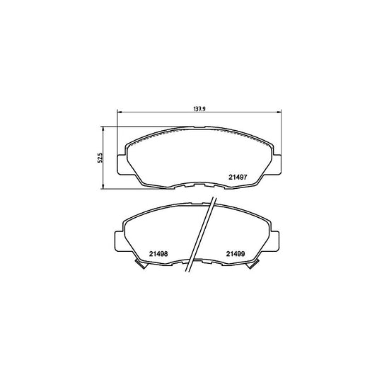 Hella 8DB 355 016 511 Brake Pad Set With Acoustic Wear Warning