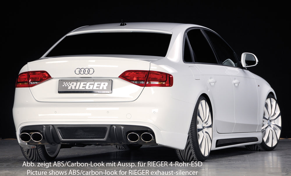 Rieger 00055515 Audi B8 B81 A4 Rear Diffuser for Tailpipe Left -  Matte Black