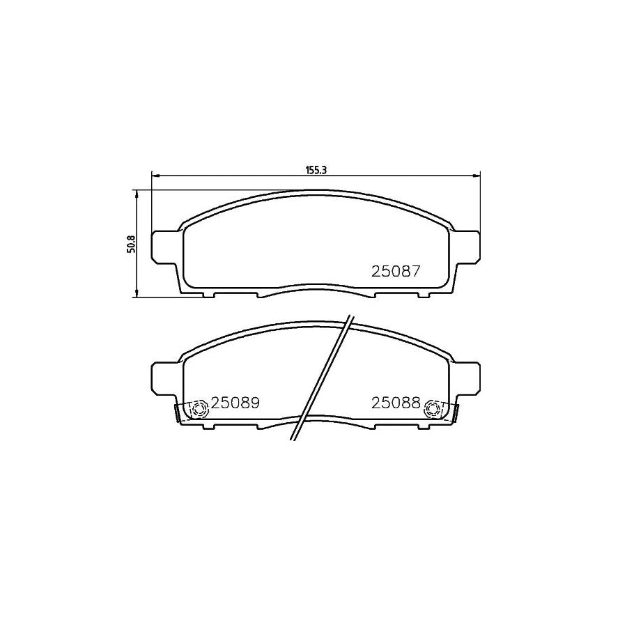 Brembo P 54 055 Brake Pad Set With Acoustic Wear Warning