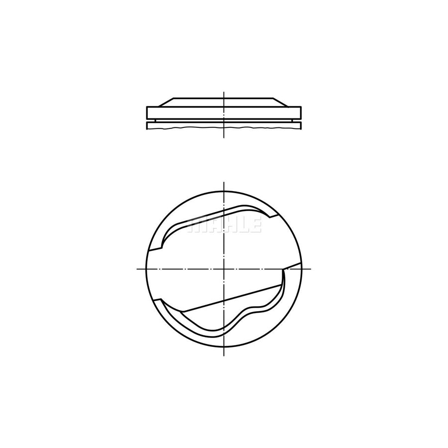 MAHLE ORIGINAL 082 58 01 Piston 92,25 mm, without cooling duct