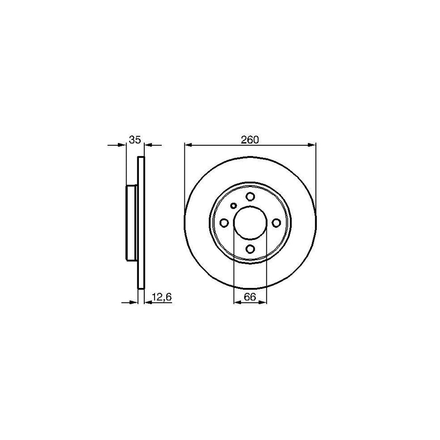 BOSCH 0 986 478 029 Brake Disc for BMW 3 Series Solid Oiled
