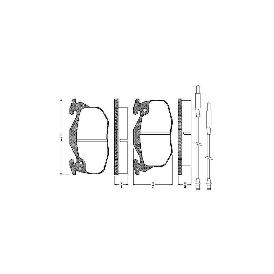 Bosch 0986Tb2550 Brake Pad Set Incl Wear Warning Contact