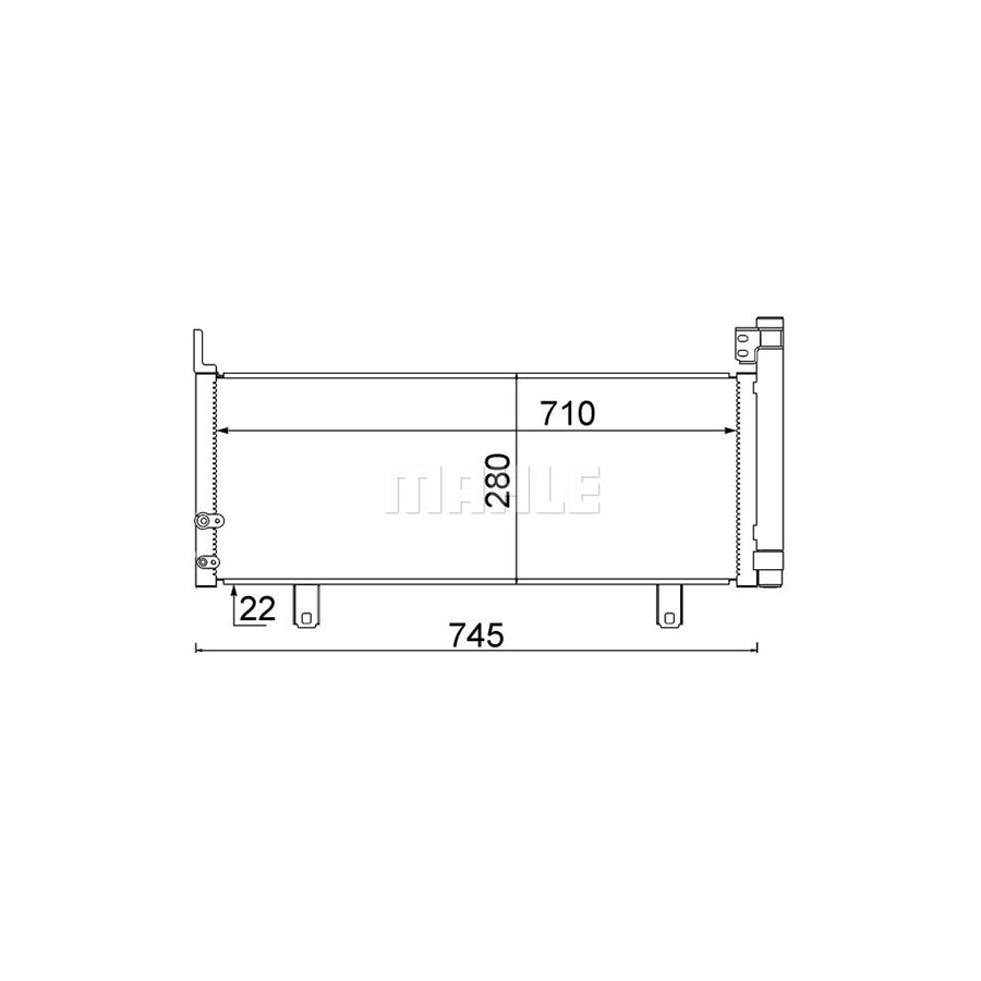 MAHLE ORIGINAL AC 639 000S Air conditioning condenser for TOYOTA Camry VI Saloon (_V4_) with dryer