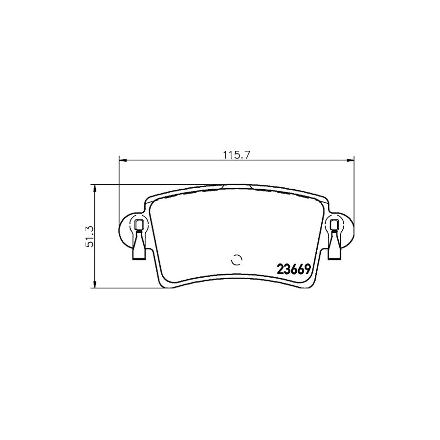 Hella 8DB 355 009 421 Brake Pad Set Not Prepared For Wear Indicator With Brake Caliper Screws