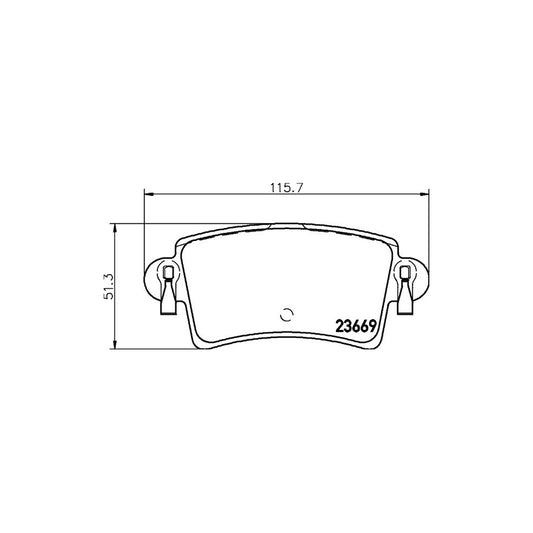 Hella 8DB 355 009 421 Brake Pad Set Not Prepared For Wear Indicator With Brake Caliper Screws