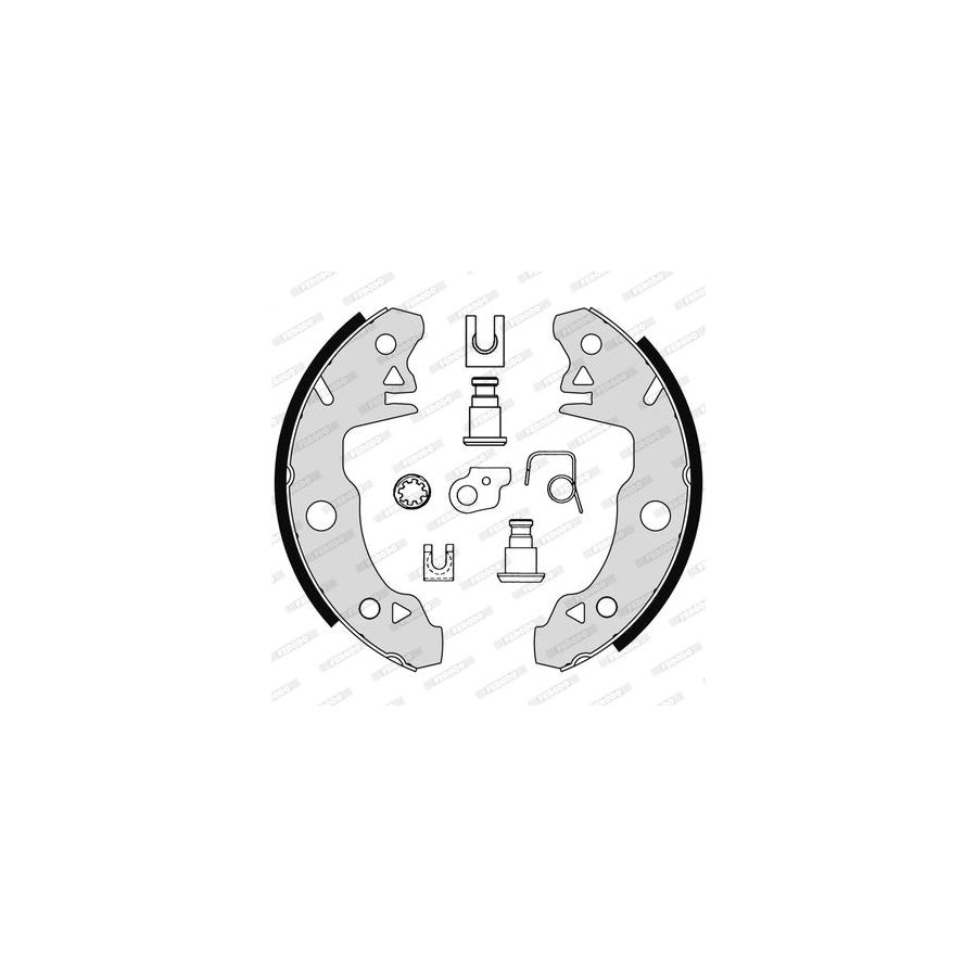 FERODO PREMIER FSB72 Brake Shoe Set with accessories
