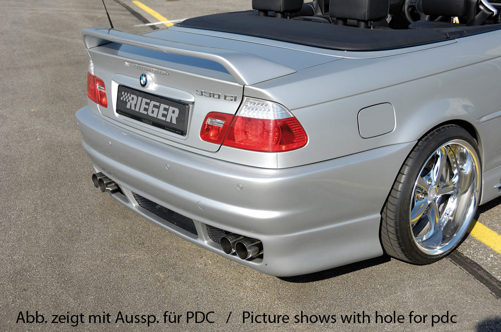 Rieger 00050232 BMW 3 Series E46 Rear Bumper