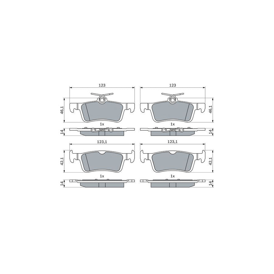 Bosch 0986424866 Brake Pad Set For Ford Fiesta BP2489