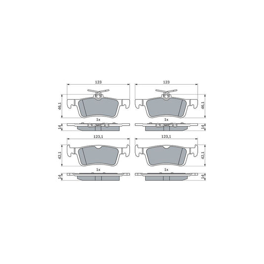 Bosch 0986424866 Brake Pad Set For Ford Fiesta BP2489