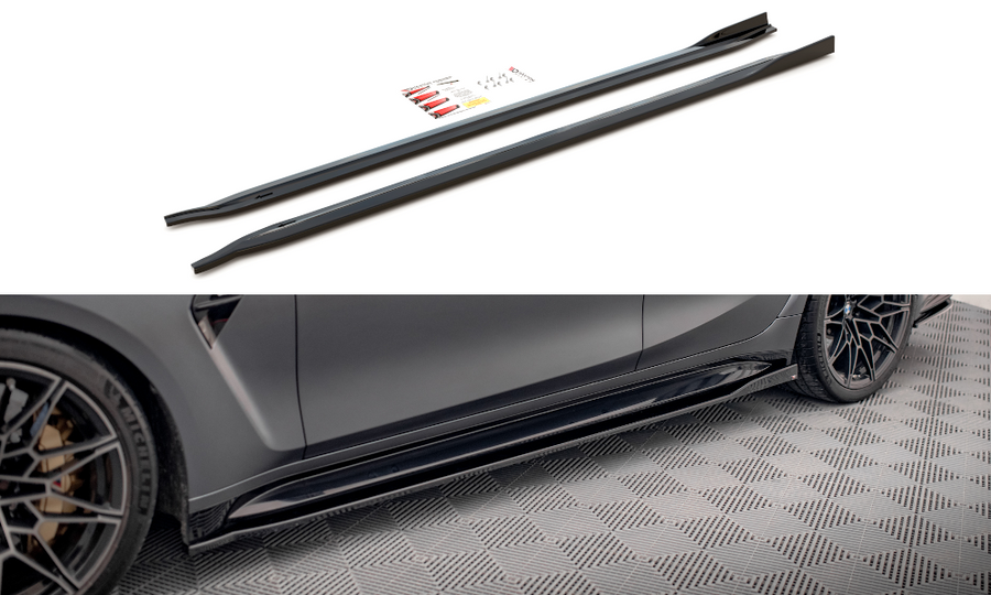 Maxton Design BM-3-G80-M-SD2T Side Skirts Diffusers V.2 BMW M3 G80 | Duco Car Parts UK Car Parts