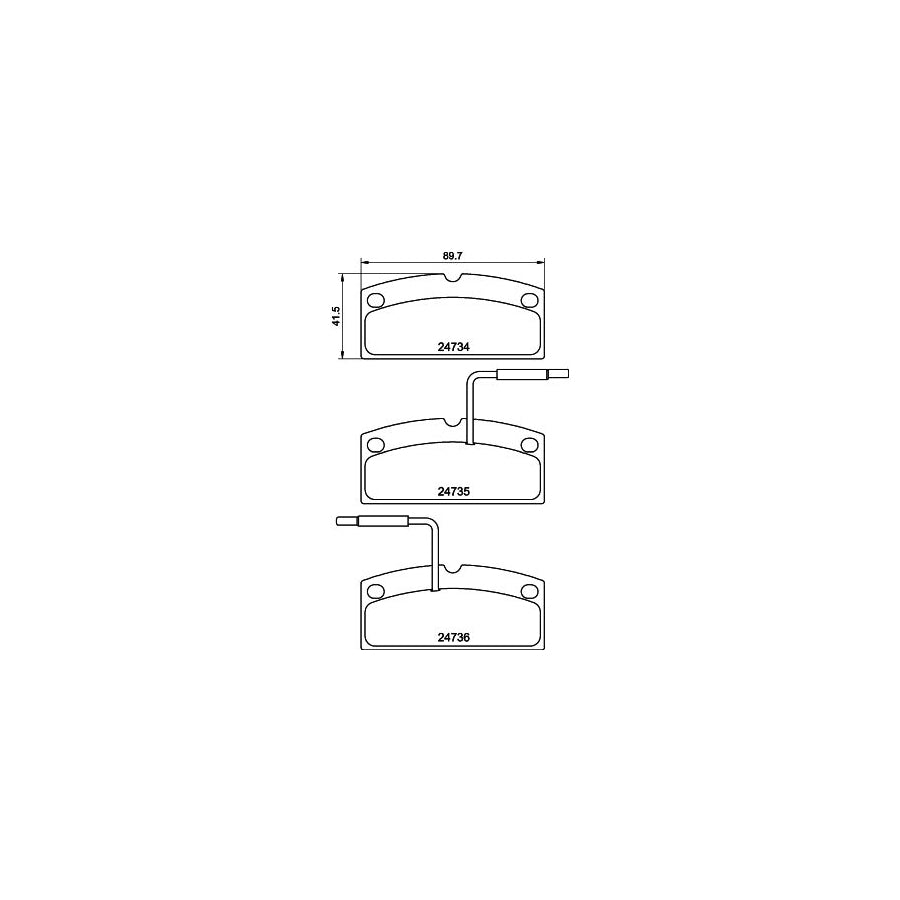 Hella 8DB 355 014 181 Brake Pad Set With Integrated Wear Warning Contact