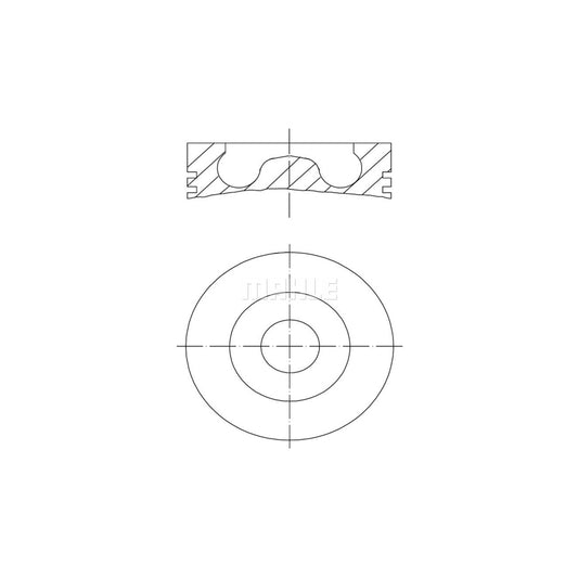MAHLE ORIGINAL 033 PI 00100 002 Piston 83,51 mm, with piston ring carrier, without cooling duct