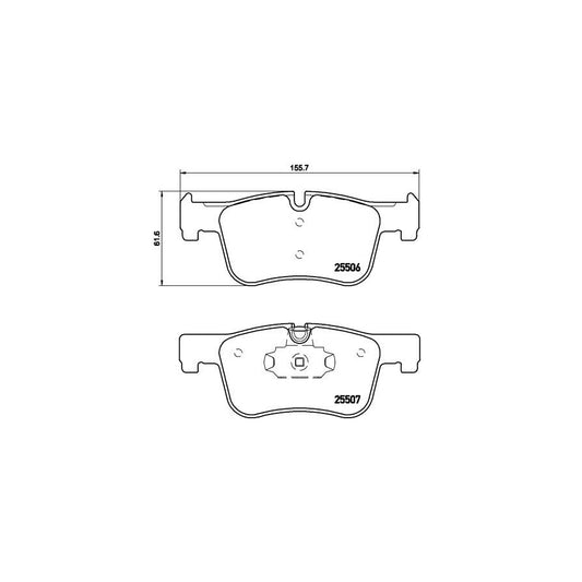 Brembo P 06 070X Brake Pad Set Prepared For Wear Indicator