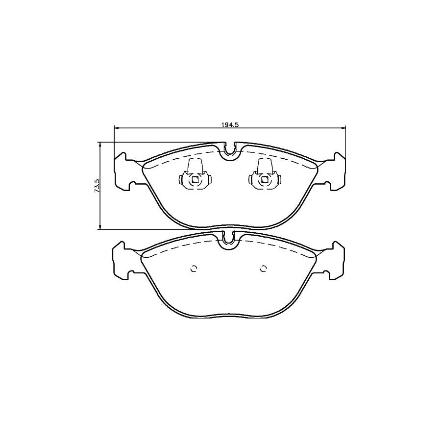 Hella 8DB 355 008-261 Brake Pad Set Prepared For Wear Indicator