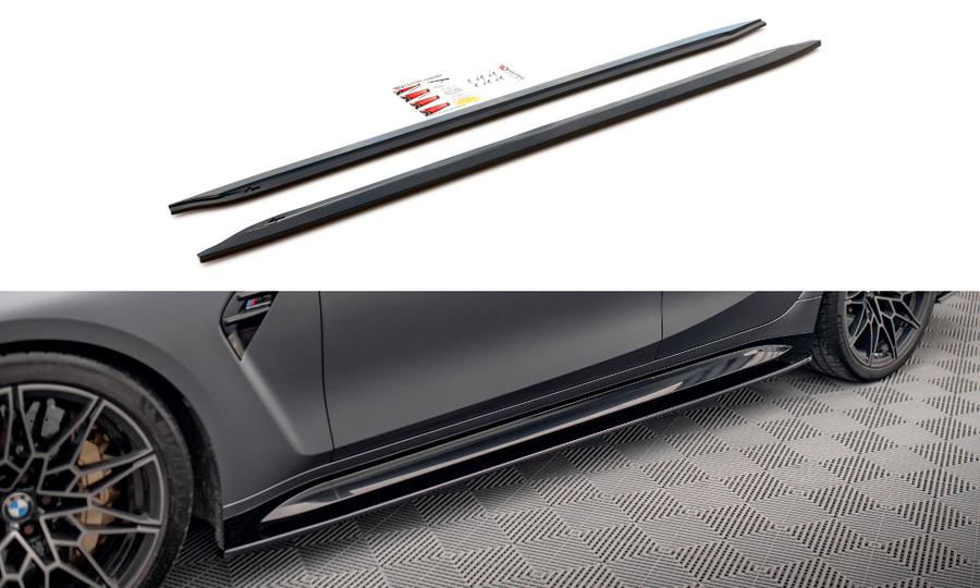 Maxton Design BM-3-G80-M-SD1T Side Skirts Diffusers V.1 BMW M3 G80 | Duco Car Parts UK Car Parts