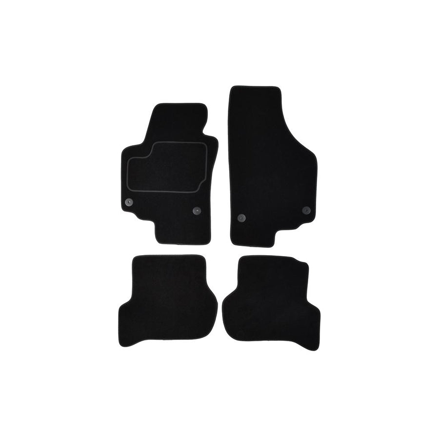 CUSTOPOL Tailored SET25S Floor mat set Textile, Front and Rear, Quantity: 4, Grey