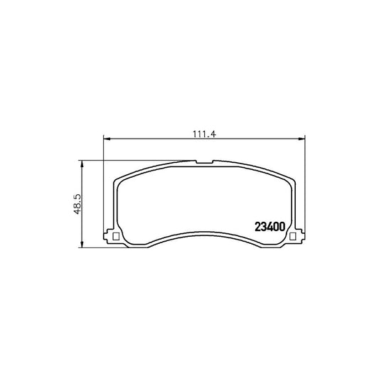 Hella 8DB 355 016 941 Brake Pad Set With Acoustic Wear Warning