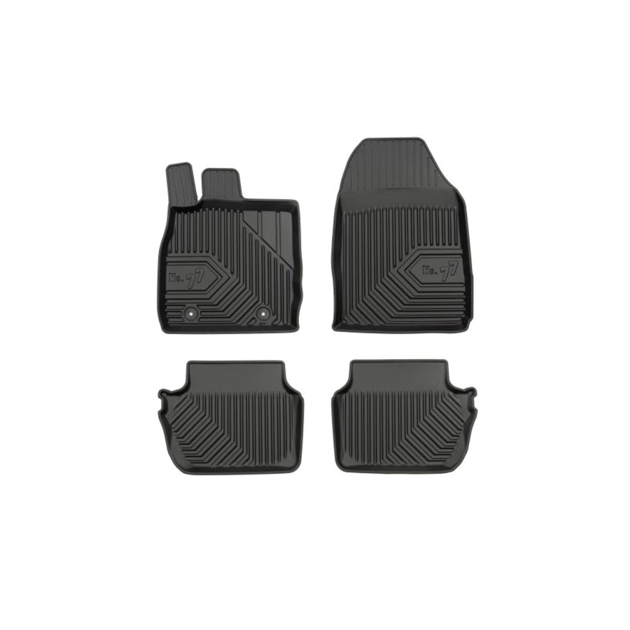 FROGUM Tailored 77407565 Floor mat set for FORD FIESTA Elastomer, Front and Rear, Quantity: 4, Black, (LHD)