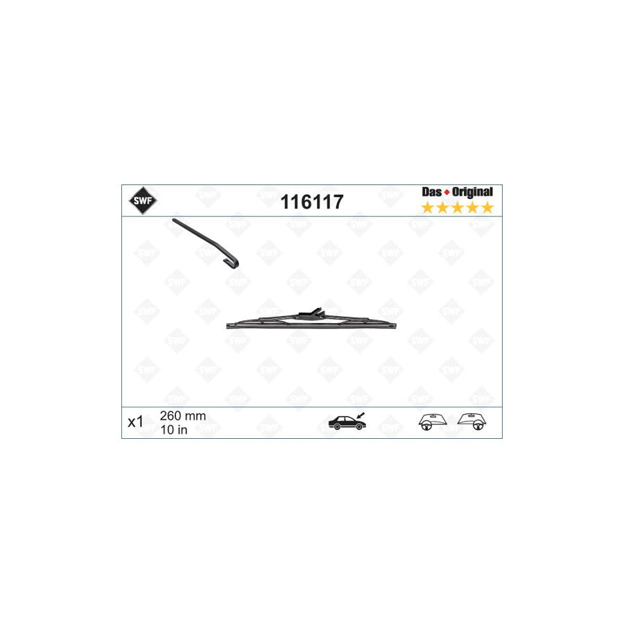 Swf Original Rear 116117 Wiper Blade | Duco Car Parts UK Car Parts