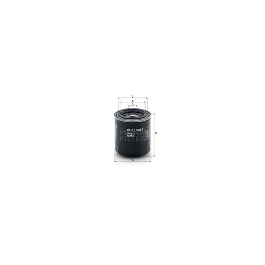 MANN-FILTER W 815/81 Oil Filter Spin-on Filter, with one anti-return valve