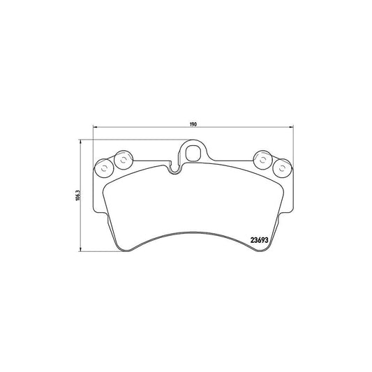Brembo P 85 065 Brake Pad Set Prepared For Wear Indicator With Counterweights